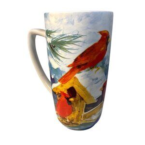 Skye McGhie Mug Cardinals Design By Judy Buswell 2013 Ceramic Cup 5.5" Tall